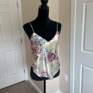 vintage floral cami top size m